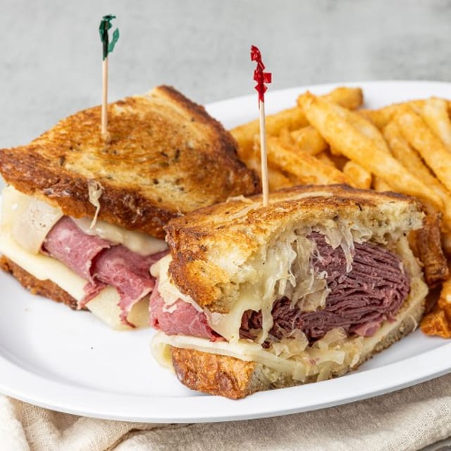 Hot Corned Beef Reuben.