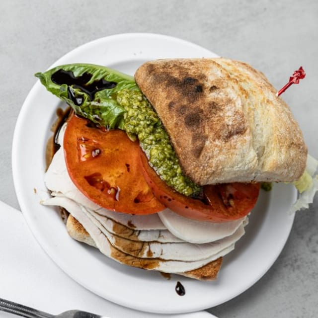 Turkey Caprese Sandwich.